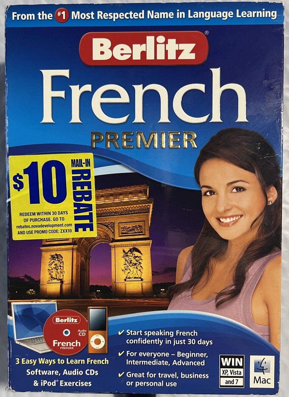 Berlitz French Premier (Mac & Win, 4 Audio CD's, 727298409536)
